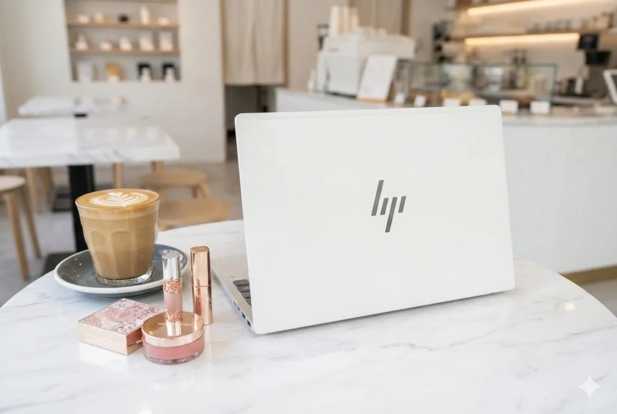 重いパソコンが入ったトートバッグで肩が凝り、疲れた表情で美しい秋のキャンパスを歩く日本人女子大生。