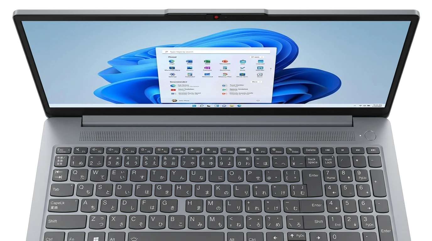 Lenovo IdeaPad Slim 3 15.6型 テンキー付きキーボード・上部スピーカー・プライバシーシャッターマクロ