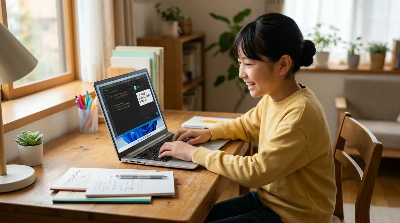 スクラッチの次は?子供のプログラミング学習に「AI PC」が必要な理由の解説図解イメージ